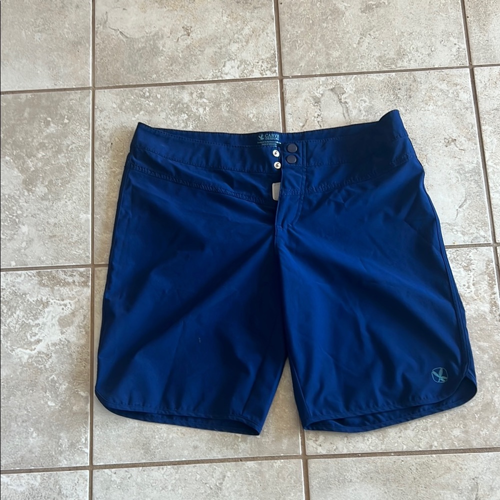 Carve Designs Blue Board Shorts Quick-Dry Swimwear